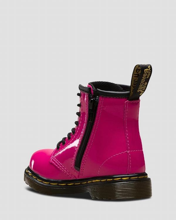 Dr Martens Dětské Kotníkové Boty Toddler 1460 Patent Růžové, CZ-543192